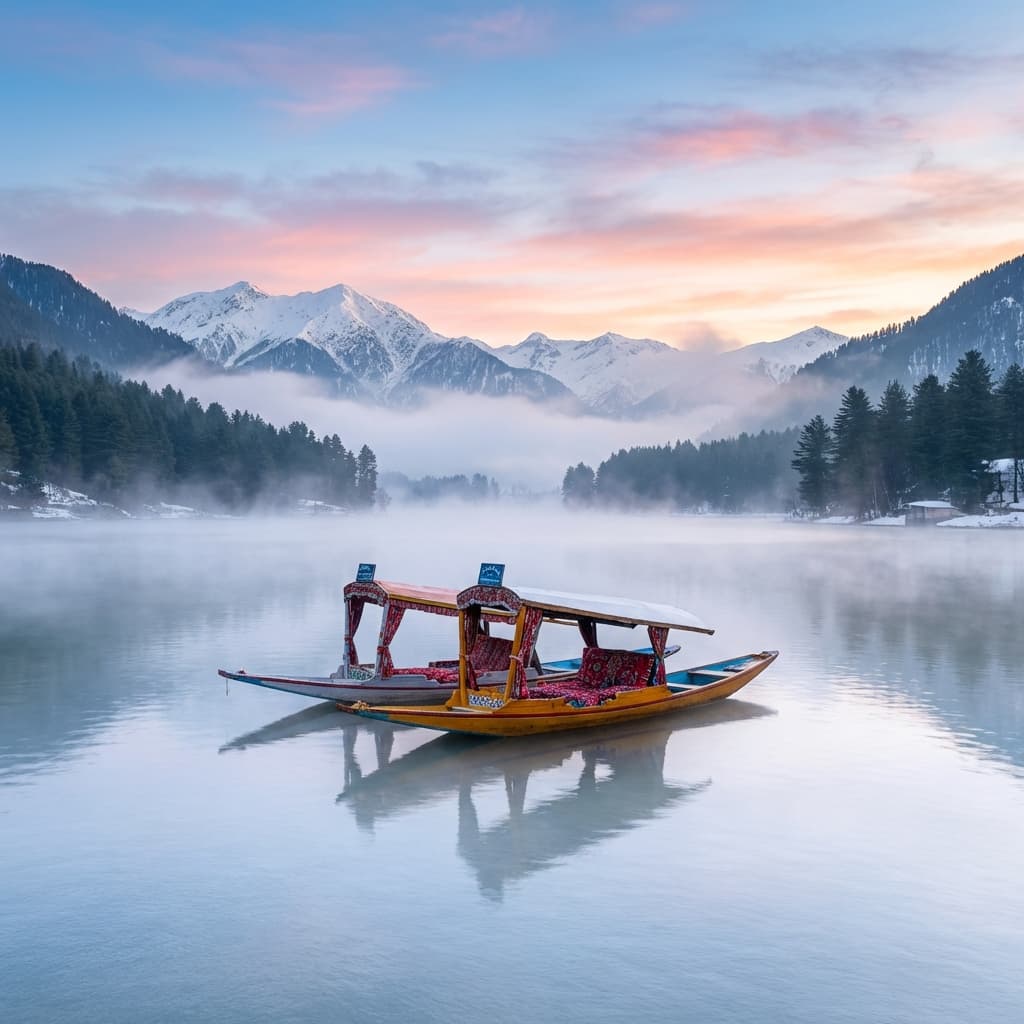 Cinematic View of Kashmir Dal Lake